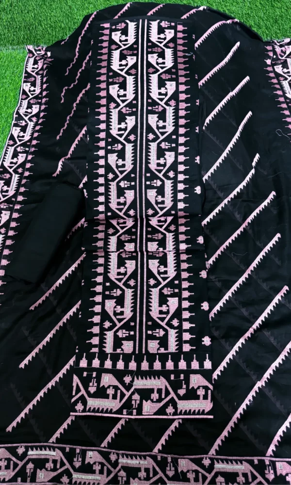 জামদানি স্টাইল ওড়না 02 - Black Color