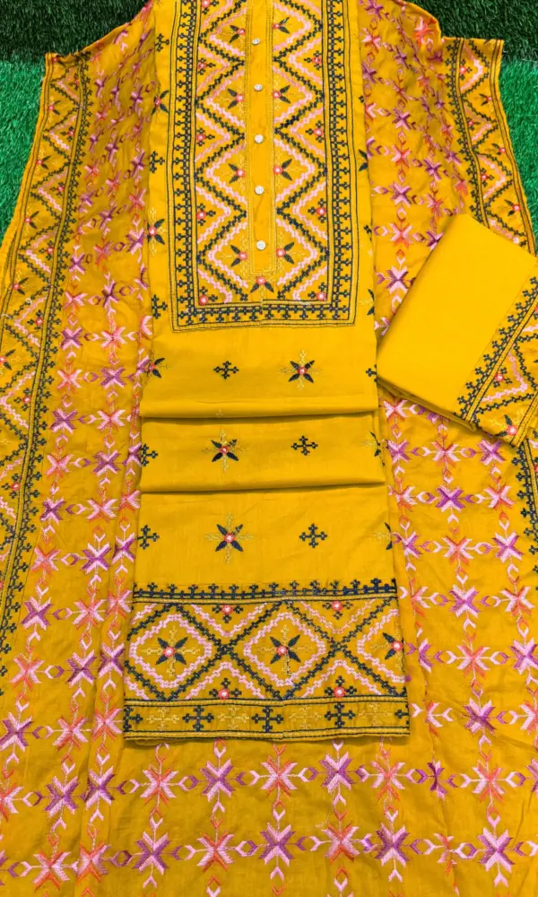 জামদানি - স্টাইল - ৩ --মাস্টার হলুদ কালার