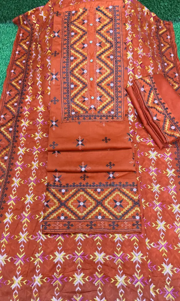 জামদানি - স্টাইল - ৩ - রাশ কালার