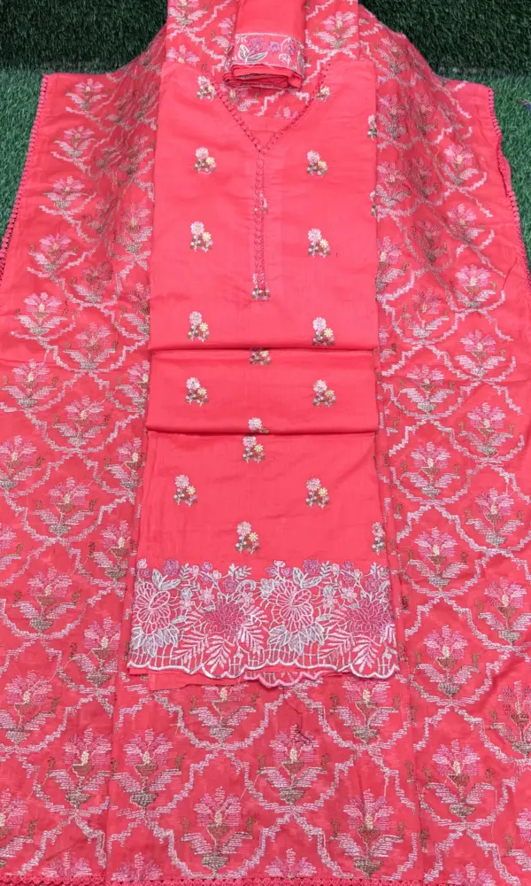 জামদানী স্টাইল -ওয়ান-   মিষ্টি কালার