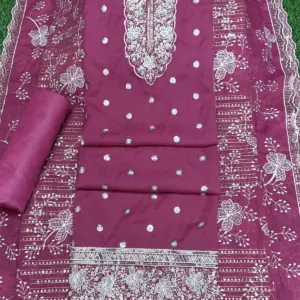 ফেমাস জর্জেট -১ ডিপ মেজেন্ডা কালার