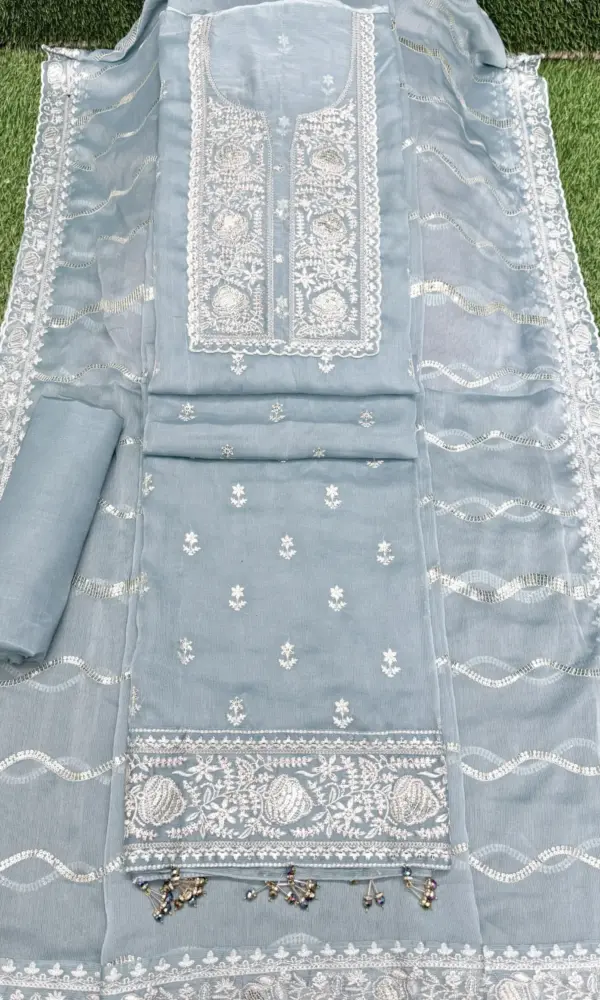 ডায়মন্ড জর্জেট -১  আকাশী কালার