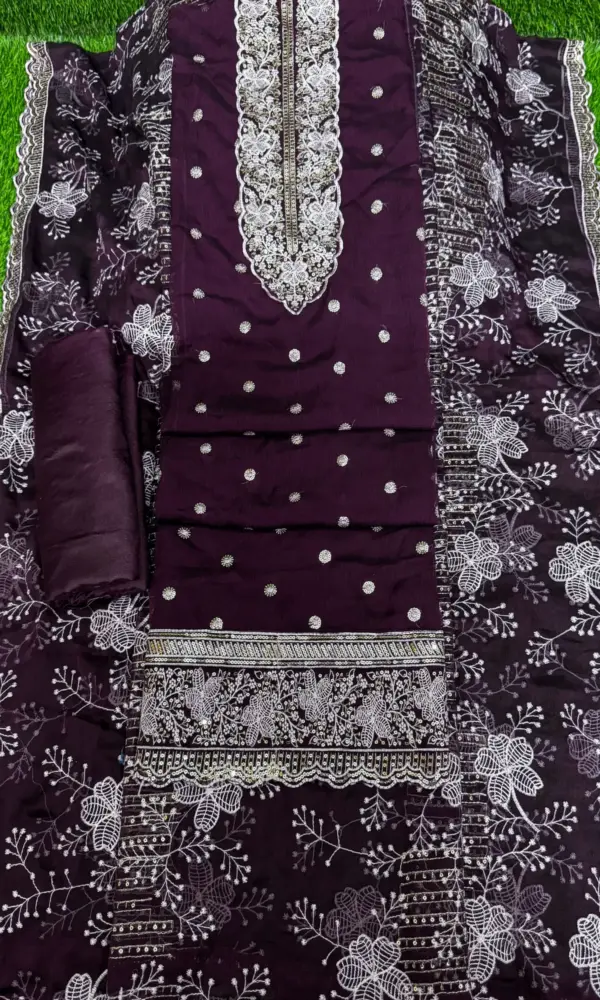 D - 0111 - ডায়মন্ড জর্জেট - কলিজা কালার