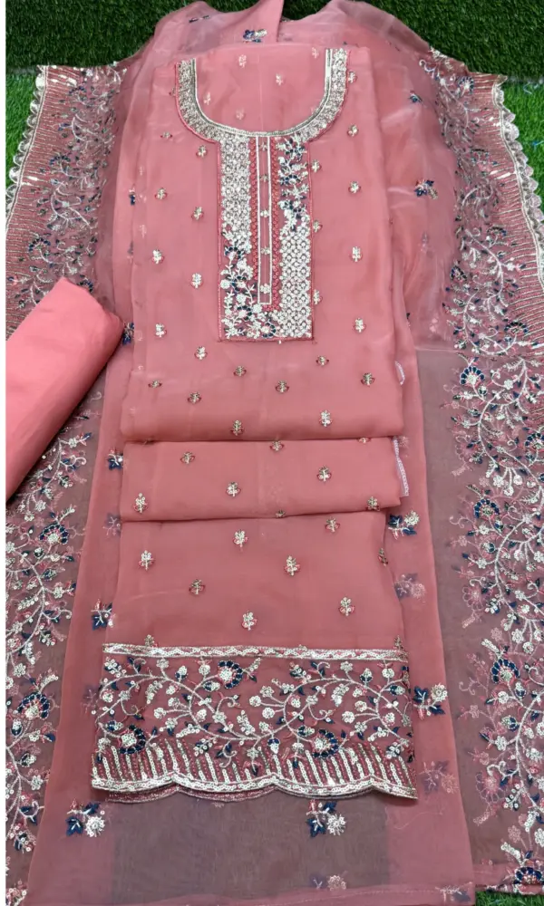 বারি কাজের ওড়না,,, ইট কালার