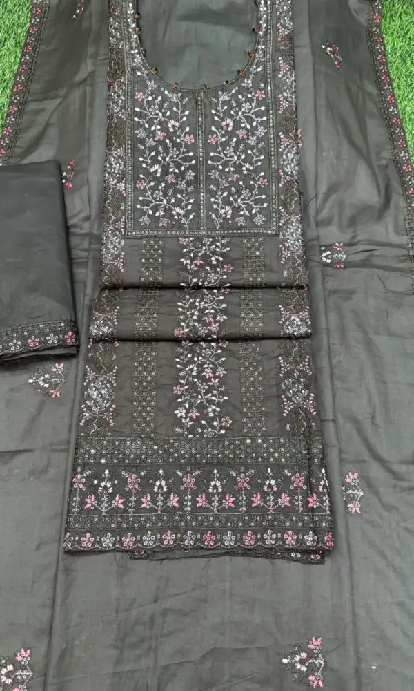 সুতি বক্স গলা - শেওলা কালার