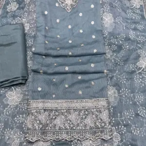 D - 0111 - ডায়মন্ড জর্জেট - আকাশী কালার
