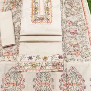 নকশী স্টাইল কাজ -লাইট বিস্কেট কালার