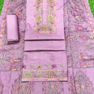 নকশী স্টাইল কাজ - লাইট পিয়াজ কালার