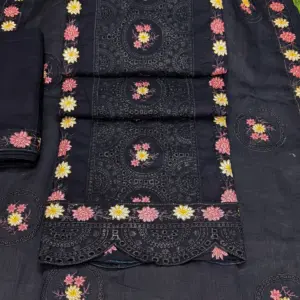 D - 00109 - কালো কালার কোটা ওড়না